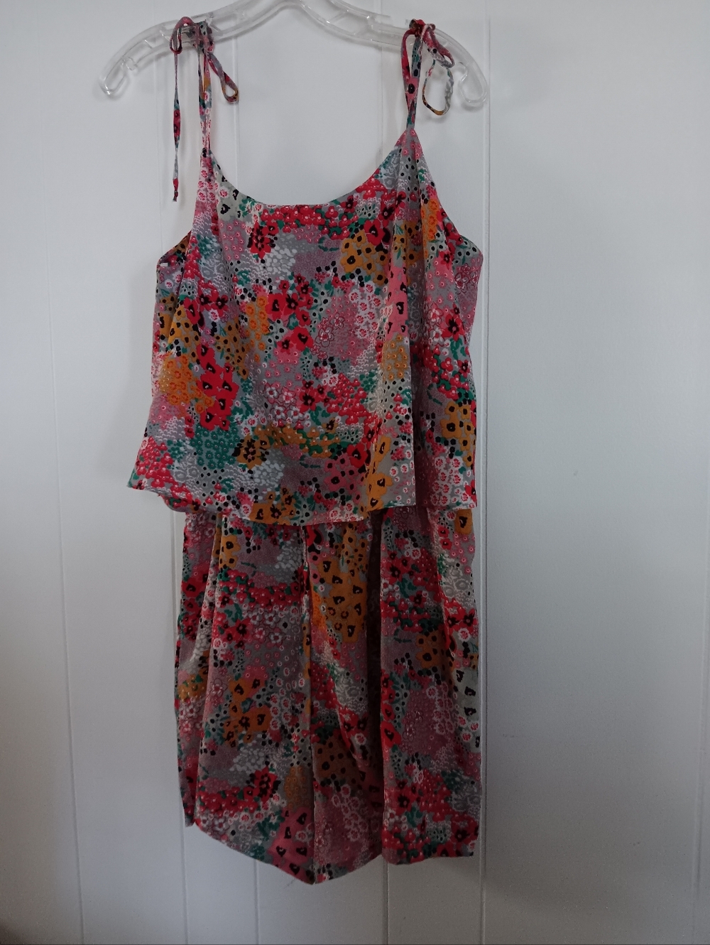 Floral Pink Multi Tie-Strap Romper